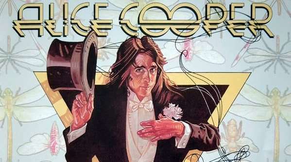 Portada del disco de Alice Cooper, Welcome to my nightmare ilustrada por Drtew Struzan