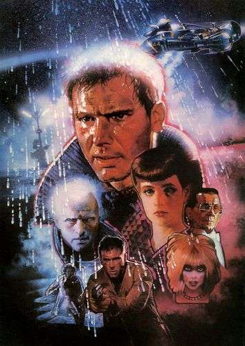 poster de Blade Runner de Drew Strzan para el corte finald el clásico de Ridley Scott