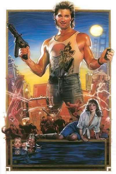 poster de Big trouble in little china de Drew Struzan que ilustra numerosos detalles del film