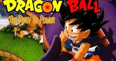 Póster de la película Dragon Ball: El camino hacia el poder, con Goku en primer plano sosteniendo su bastón mágico y un fondo colorido que evoca la aventura clásica de la saga.