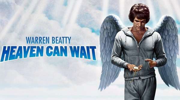 Póster oficial de Heaven Caný Wait, la comedia de fantasía protagonizada por Warren Beatty sobre un jugador de fútbol que llega al cielo por error.