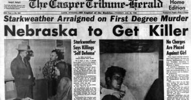 Portada de del diario estadounidense que anuncia ña semtencia a muerte de Charles Starweather, el asesino de Nebraska,