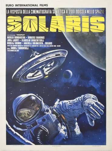 Póster de Solaris de Andrei Tarkovsky – Diseño conceptual de ciencia ficción con enfoque filosófico.