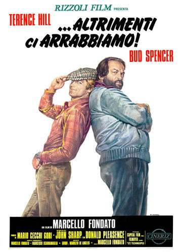 : Póster de Watch Out We’re Mad con Bud Spencer y Terence Hill – Diseño cómico-aventurero característico de Casaro.