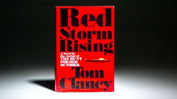 Portada original en inglés de la novela Red Storm Rising de Tom Clancy”