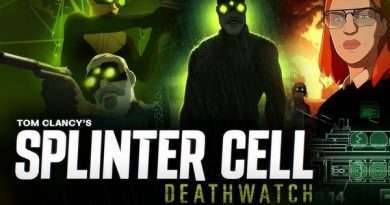 Póster oficial de la serie animada Splinter Cell: Deadwatch del universo Tom Clancy.