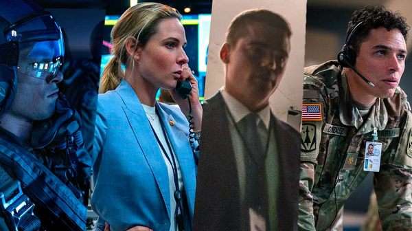 Rebecca Ferguson en A House of Dynamite, durante la escena en el Comando de Emergencias