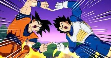 Goku y Vegeta extendiendo los brazos y alineando sus dedos justo antes de realizar la técnica de fusión en Dragon Ball.