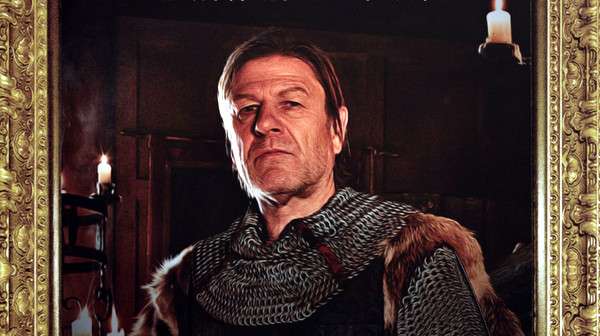 Retrato de Sean Bean interpretando al Sheriff de Nottingham en Robin Hood (2025).