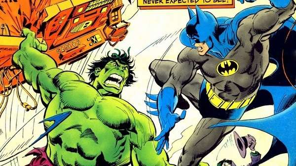 Portada del crossover Batman contra Hulk
