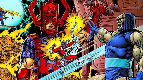 Portada del crossover Galactus contra Darkseid