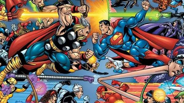 Thor y Superman enfrentados junto a héroes de Marvel y DC