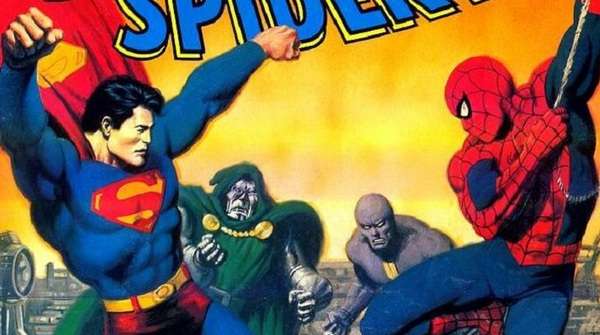 Portada del segundo crossover Superman y Spider-Man