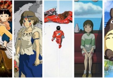 Collage con imágenes de destacadas películas de anime.