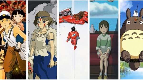 Collage con imágenes de destacadas películas de anime.