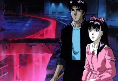 Kyoya y Sayaka en una escena nocturna dentro de Shinjuku, rodeados de sombras y atmósfera sobrenatural