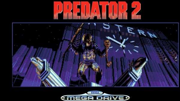Portada del videojuego Predator 2 para la consola Sega.