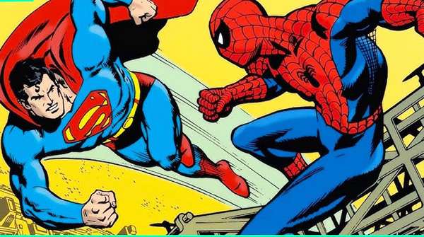 : Portada del primer crossover entre Superman y Spider-Man de Marvel y DC