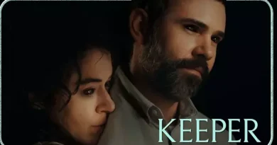 póster oficial de Keepercon Tatiana Maslany en primer plano.