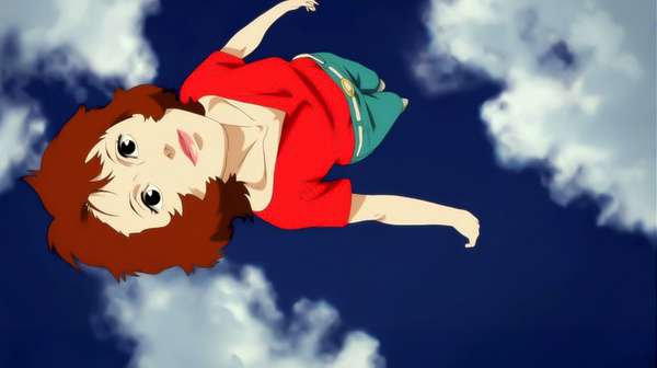 Paprika volando en una escena surrealista del film de Satoshi Kon.
