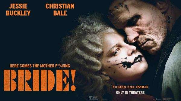 Póster oficial de The Bride (2026), la reinterpretacion del mito de Frankenstein dirigida por Maggie Gyllenhaal.