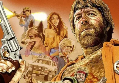 Ilustración promocional de Chuck Norris como el ranger J.J. McQuade en Lone Wolf McQuade.