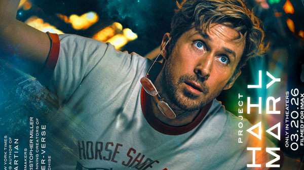Póster oficial de Proyect Hail Mary, la película de ciencia ficción protagonizada por Ryan Gosling.
