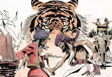 Ilustración clásica de Sandokan realizada por Carlo Rispoli para las novelas de Emilio Salgari