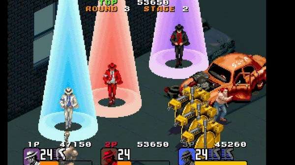 Videojuego Moonwalker de Sega con Michael Jackson en modo arcade