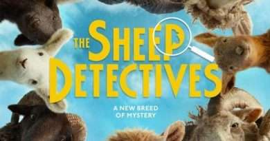 Póster de Las ovejas detectives con el rebaño protagonista en escena