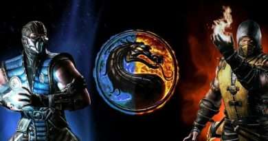 Scorpion y Sub-Zero enfrentados en pose de combate en Mortal Kombat