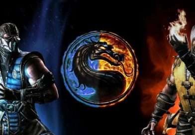 Scorpion y Sub-Zero enfrentados en pose de combate en Mortal Kombat