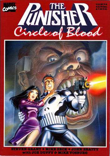 Cubierta de The Punisher Circle of Blood, la primera gran miniserie del personaje