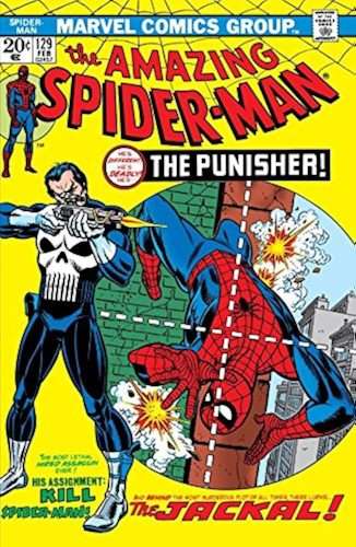 Cubierta de The Amazing Spider-Man 129 con la primera aparición del Punisher