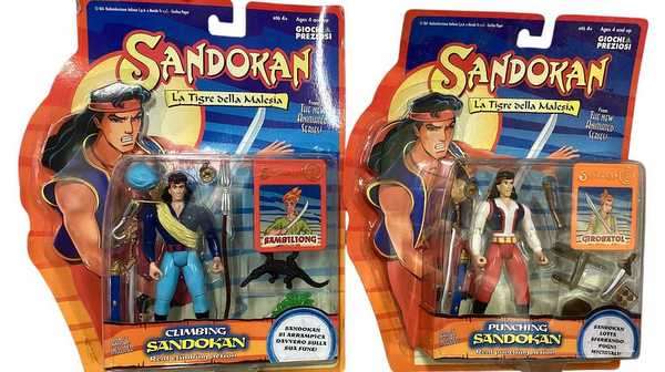 Colección de muñecos de la serie animada de Sandokán producida por BRB