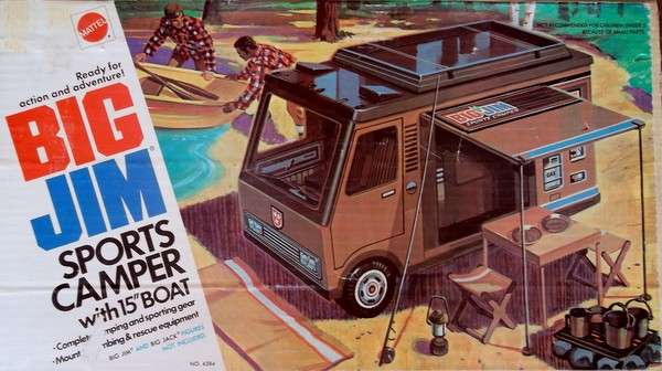 Caja original de Big Jim, la clásica línea de juguetes de Mattel de los años setenta