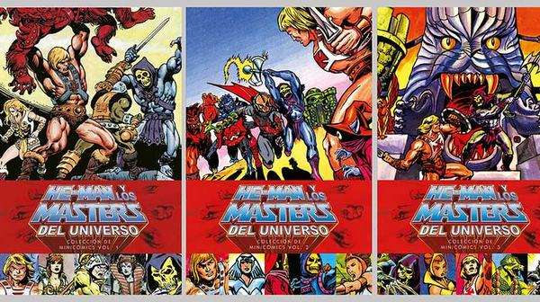 Colección clásica de mini cómics de He-Man que inspiraron elementos visuales de Amos del Universo.