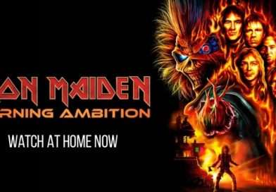 Poster promocional de Iron Maiden: Burning Ambition, documental dedicado a la trayectoria de la legendaria banda británica de heavy metal. Foto 2: Imagen de archivo de Iron Maiden en