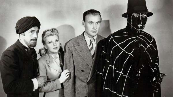 Imagen promocional del serial clásico The Spider Returns (1941), una de las principales influencias de Spider-Noir.