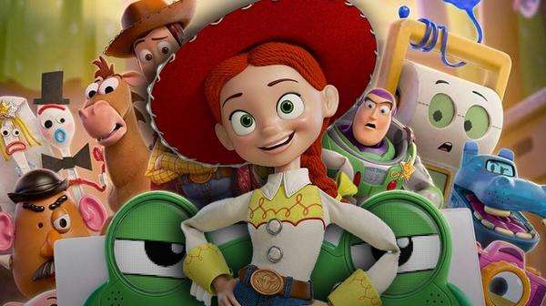 Jesse protagoniza una escena de Toy Story 5 en la nueva aventura animada de Pixar.
