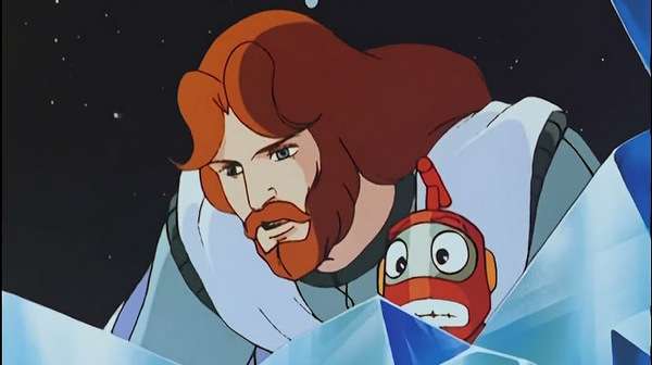 Póster promocional de la serie animada Ulises 31, clásica adaptación futurista de La Odisea.