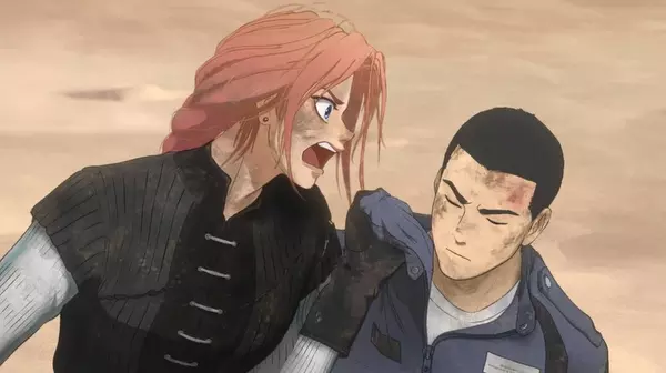 Scarlet y Hijiri en una escena de la película animada Scarlet.