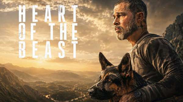 Póster oficial de El corazón de la bestia con Brad Pitt