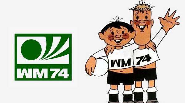 Póster oficial de Tip y Tap, las mascotas de la Copa Mundial de Alemania Occidental 1974